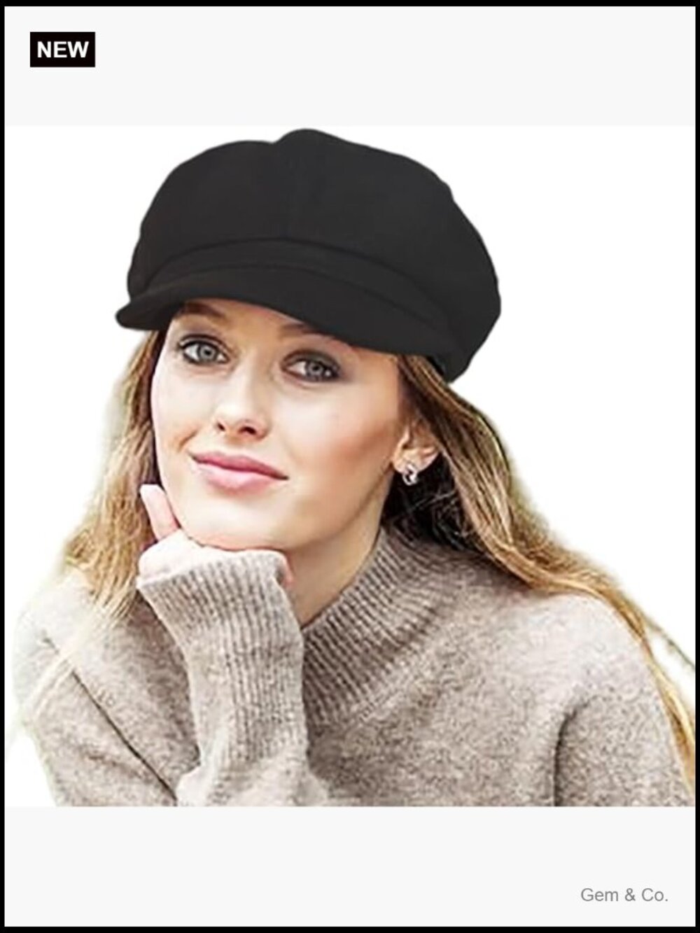Women's 8 Panel Newsboy Cap Baker Boy Hat Winter Fall